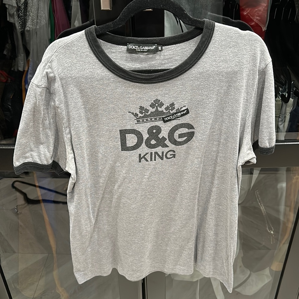 DOLCE GABBANA MEN’S T SHIRT GREY SIZE 48